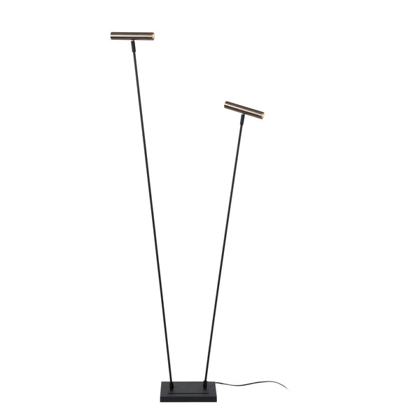 Lucide DUARTE vloerlamp 2 × G9, ijzergrijs