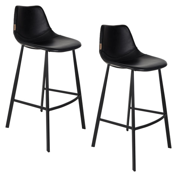 Barkruk Franky Zwart (set van 2)