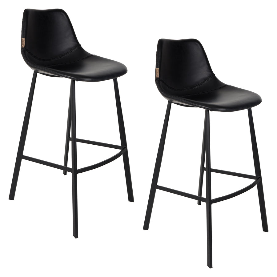 Barkruk Franky Zwart (set van 2)