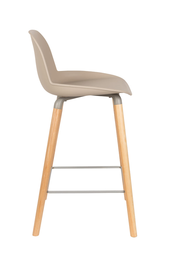 Albert kuip barkruk rugleuning 65 cm taupe (set of 2)