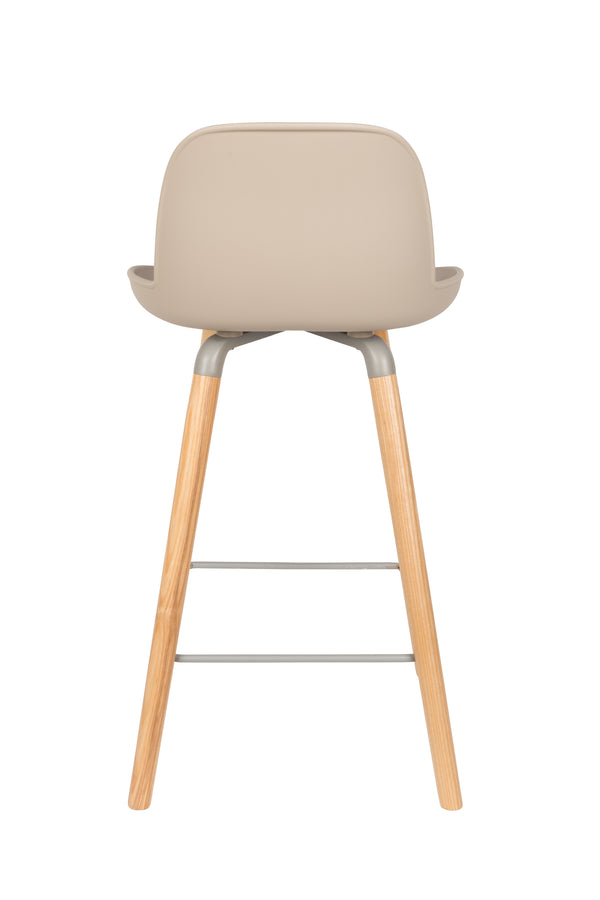 Albert kuip barkruk rugleuning 65 cm taupe (set of 2)