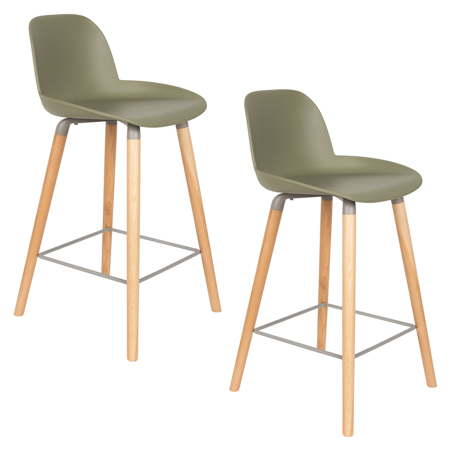 Albert kuip barkruk rugleuning 65 cm groen (set of 2)