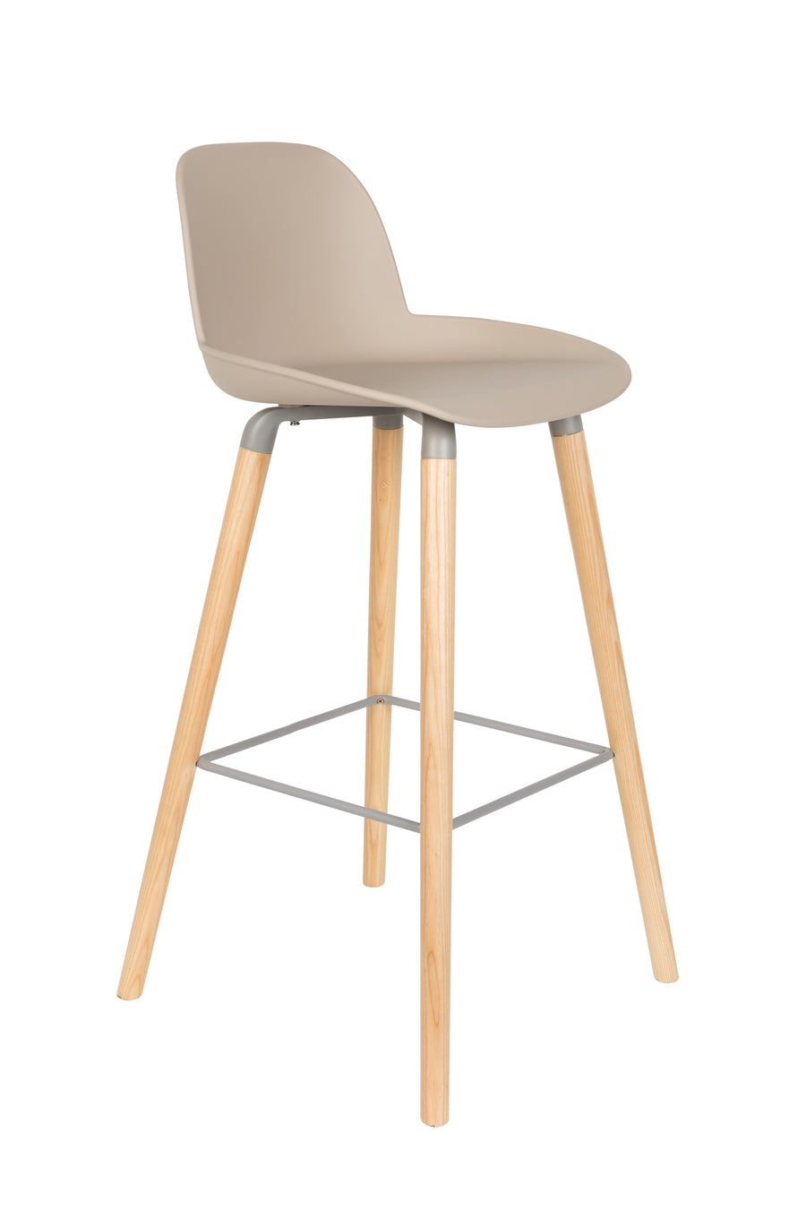 Albert kuip barkruk rugleuning 75 cm taupe (set of 2)