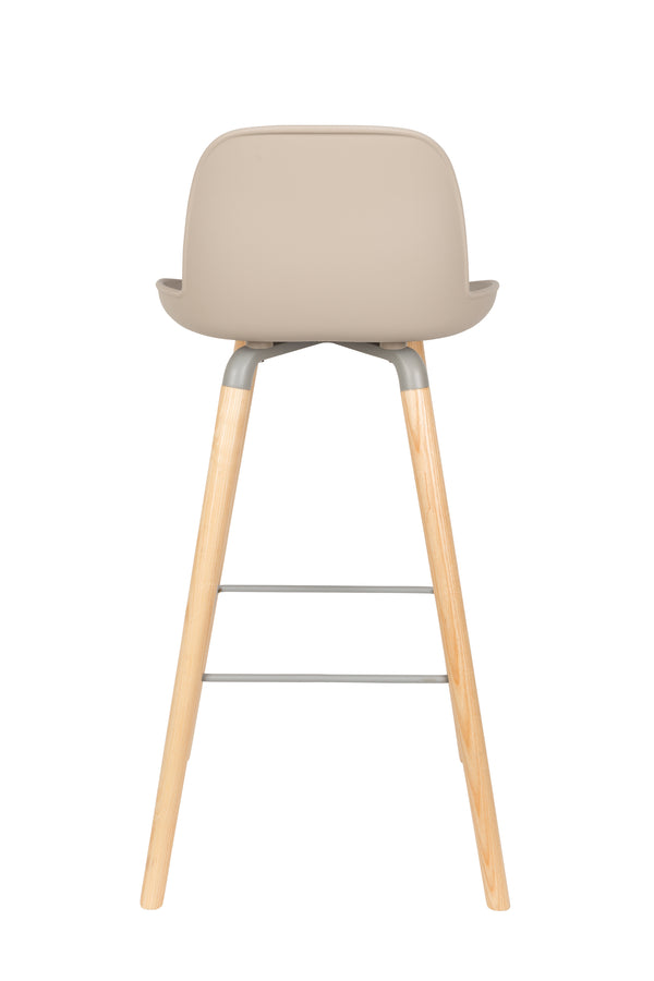 Albert kuip barkruk rugleuning 75 cm taupe (set of 2)