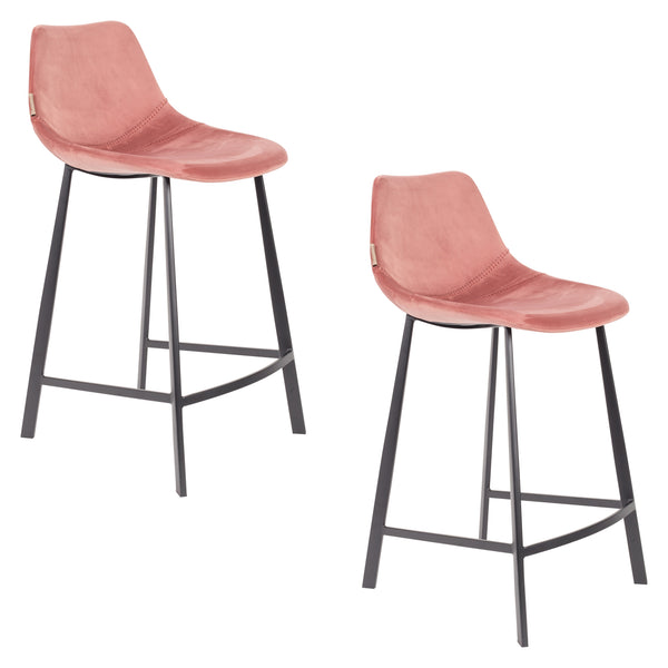 Counterkruk Franky Fluweel Oud Roze (set van 2)