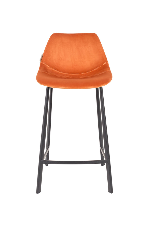 Counterkruk Franky Fluweel Oranje (set van 2)