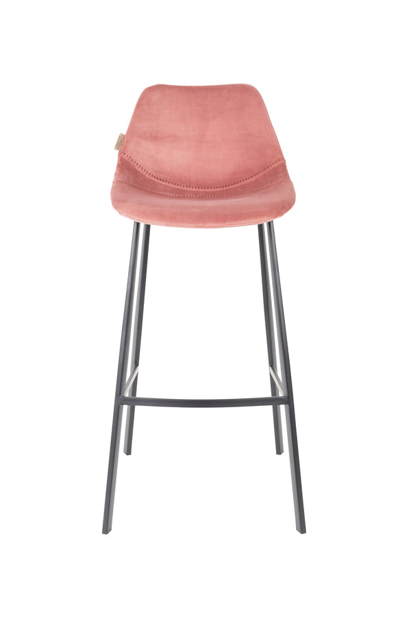 Barkruk Franky Fluweel Oud Roze (set van 2)