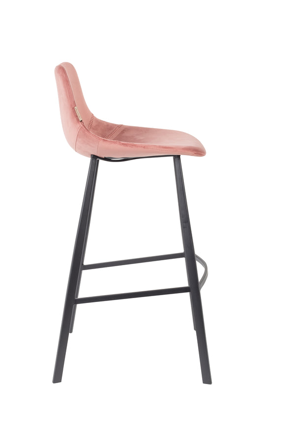 Barkruk Franky Fluweel Oud Roze (set van 2)