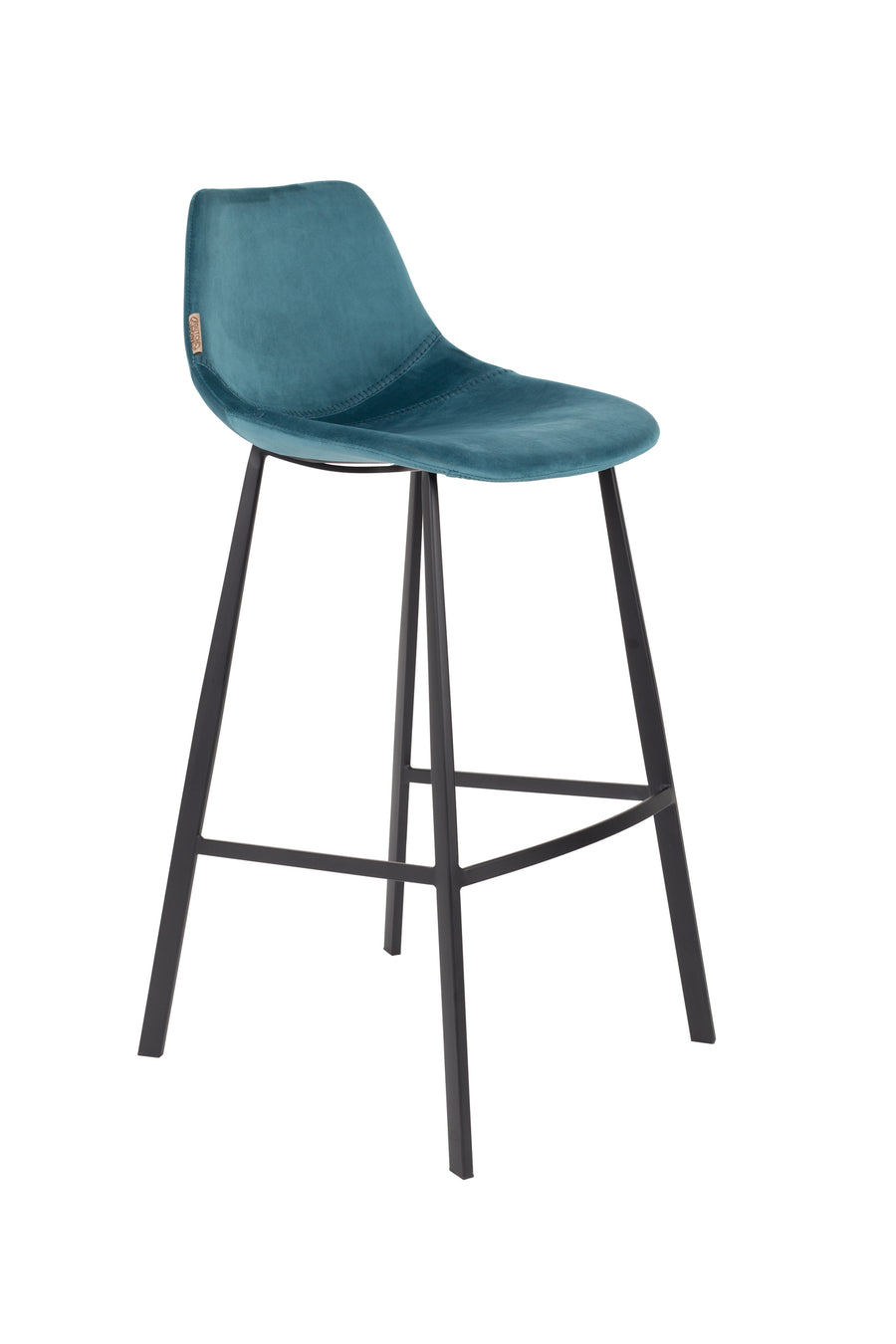 Franky barkruk rugleuning 80 cm blauw (set of 2)