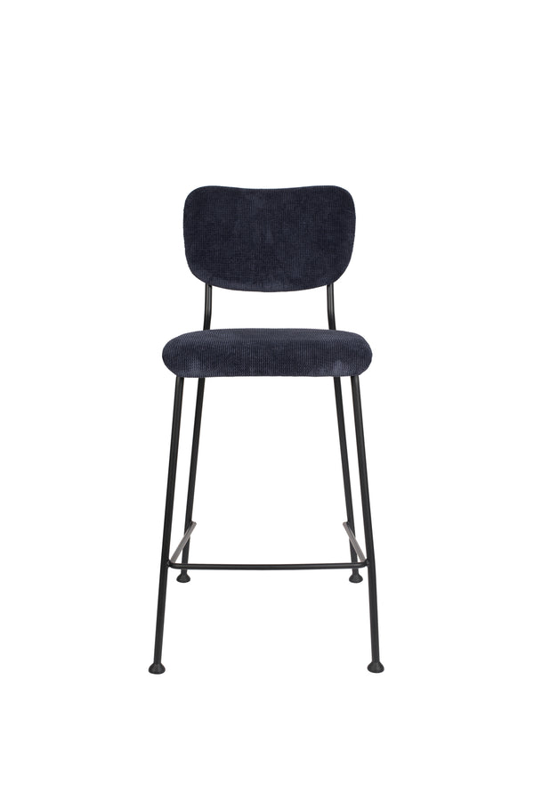Benson barkruk rugleuning 64,5 cm donkerblauw (set of 2)