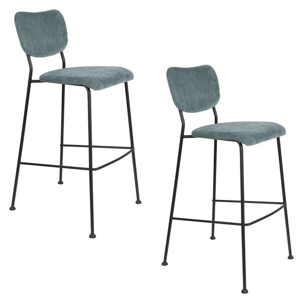Barkruk Benson Grijs Blauw (set van 2)