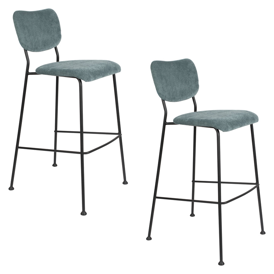 Barkruk Benson Grijs Blauw (set van 2)