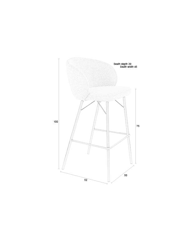 Barkruk Joa Beige (set of 2)