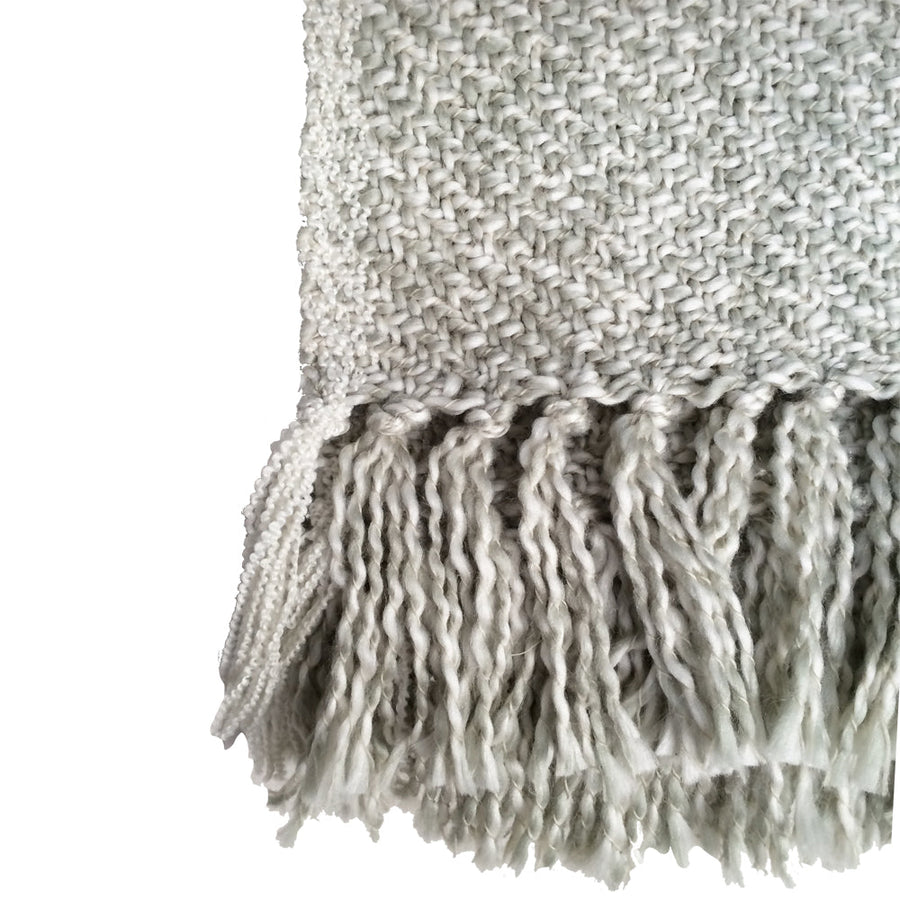 Malagoon plaid mélange - lichtgrijs - 125x150cm