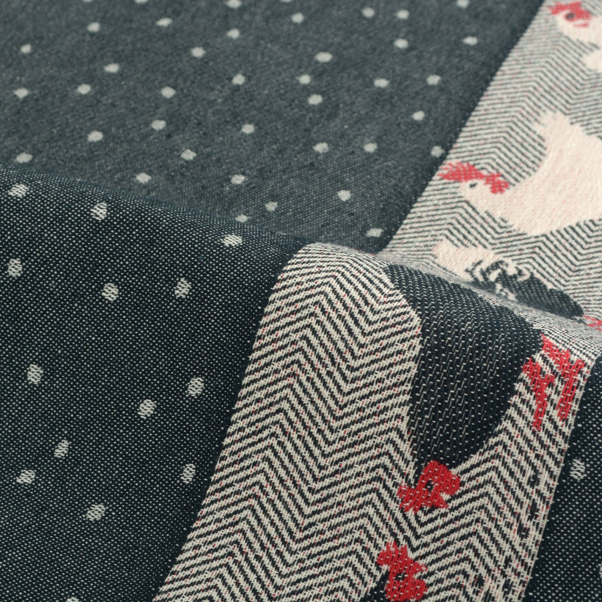 Tea Towel Chickens Black