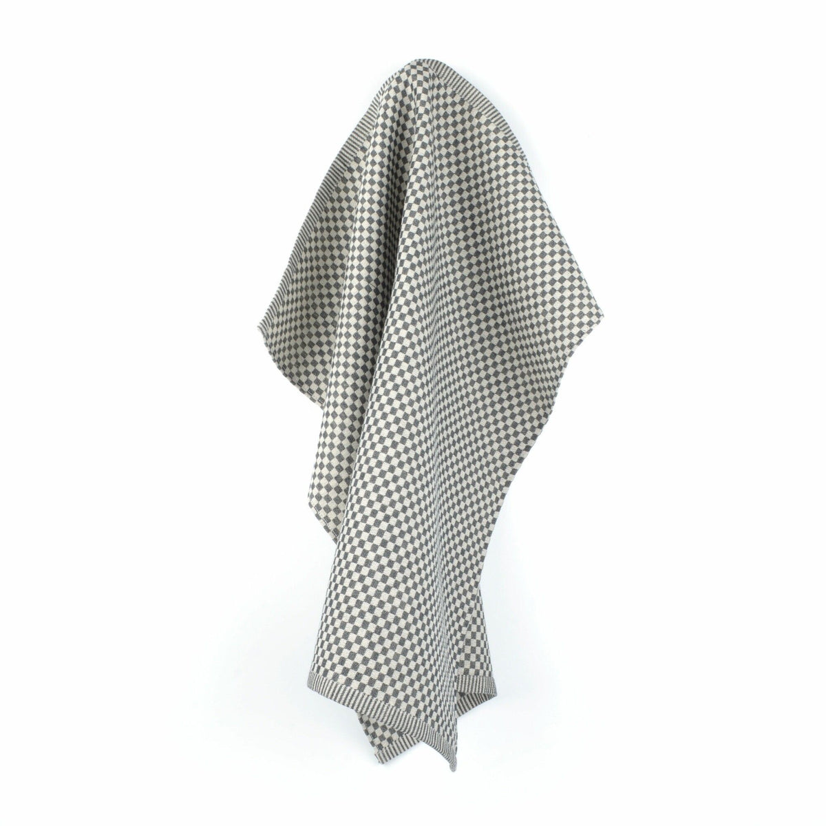 Tea Towel Small Check Black