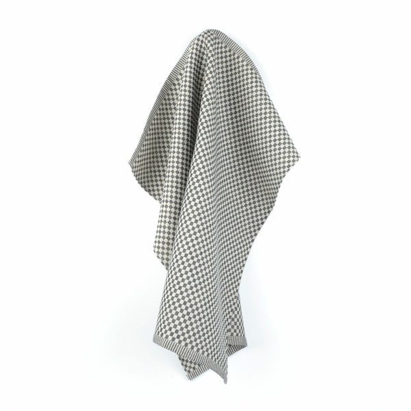 Tea Towel Small Check Black