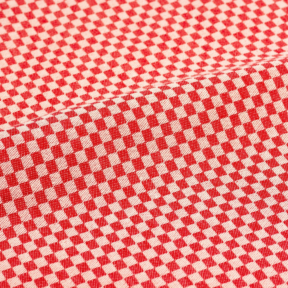 Tea Towel Small Check Red