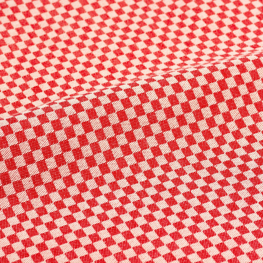 Tea Towel Small Check Red