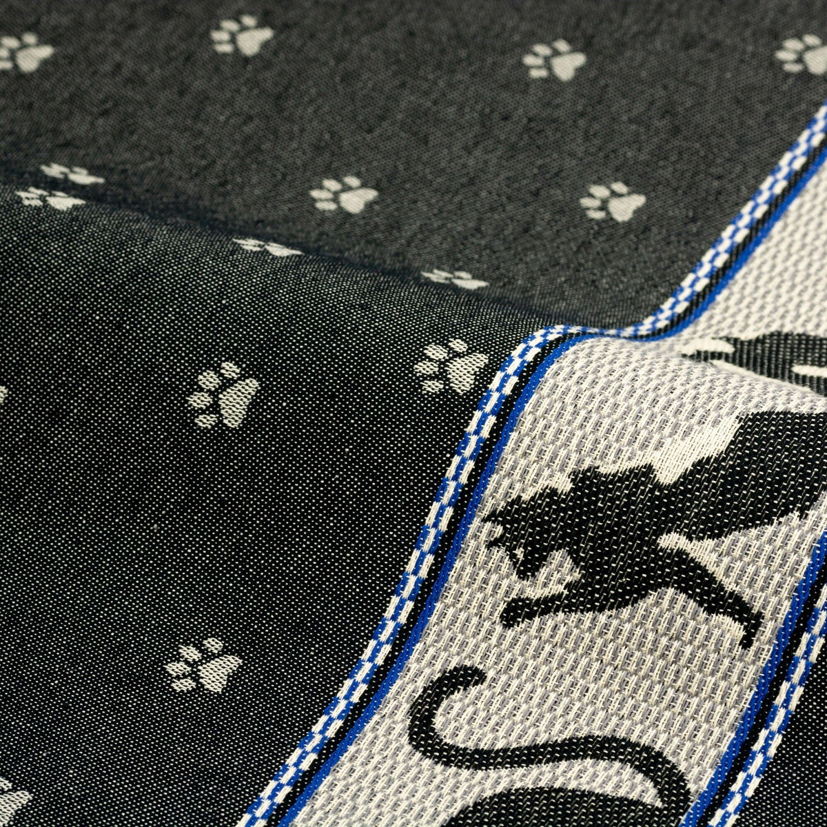 Tea Towel Cats Black