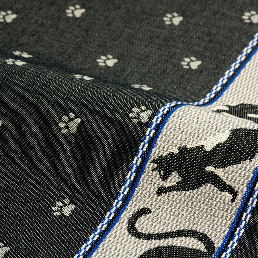 Tea Towel Cats Black