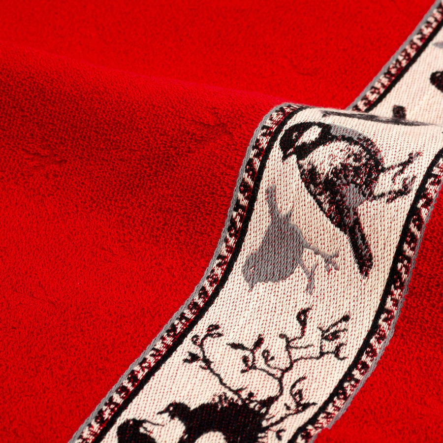 Kitchen Towel Birds Red