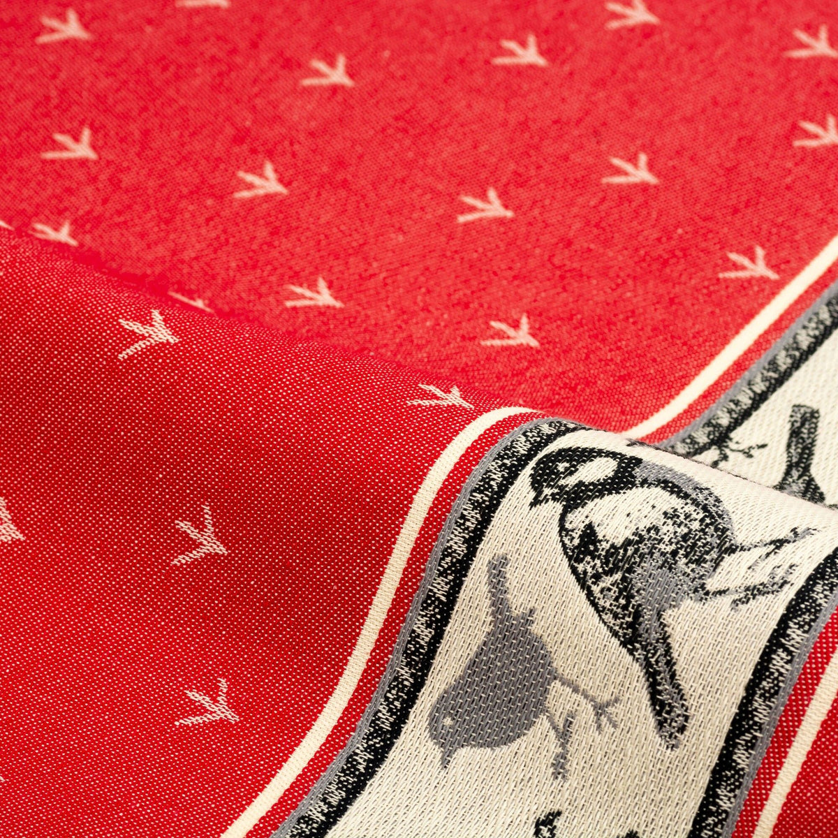 Tea Towel Birds Red