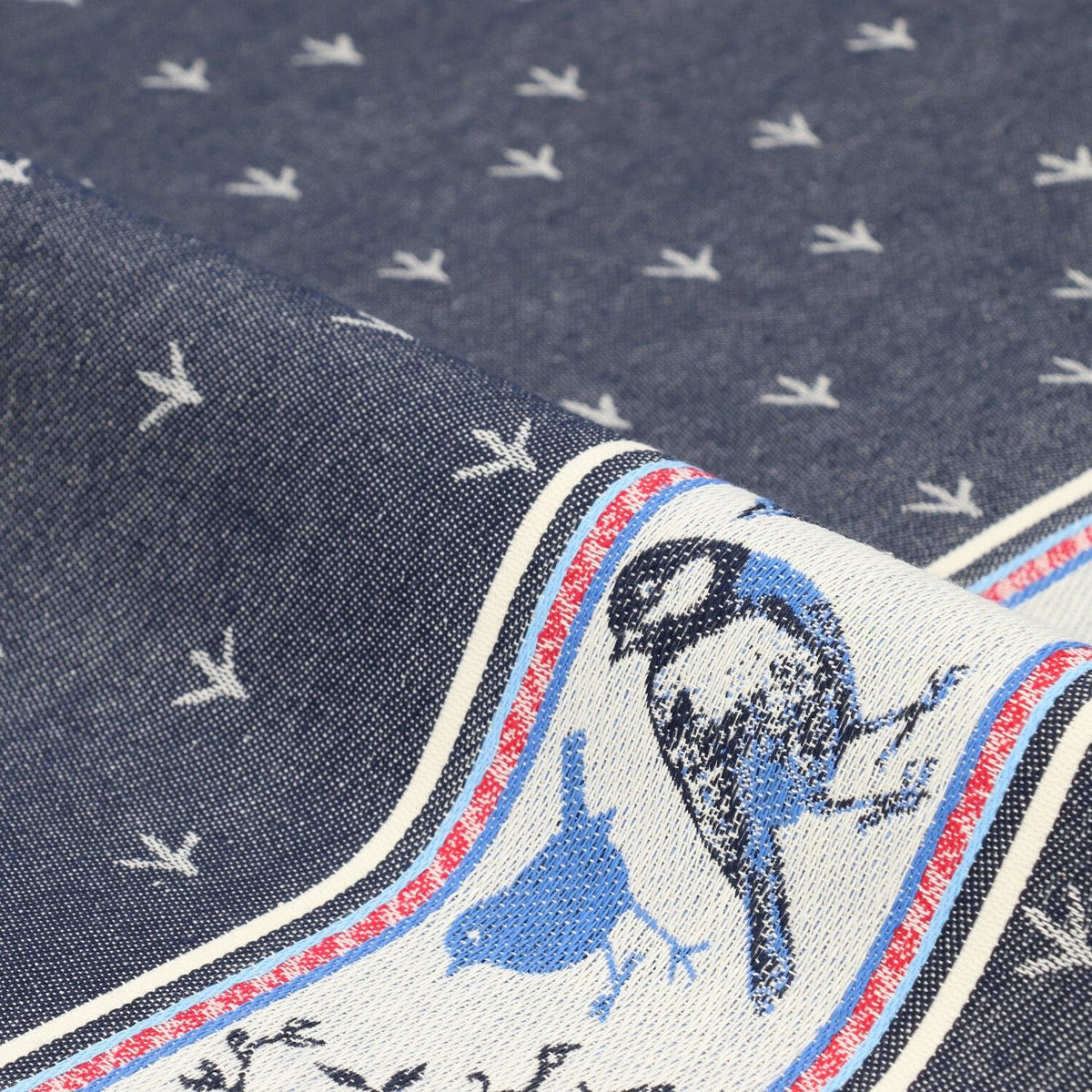 Tea Towel Birds Dark blue