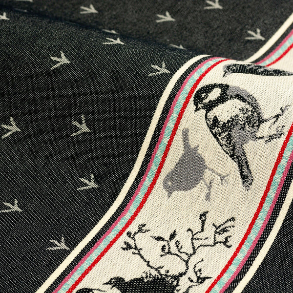 Tea Towel Birds Black