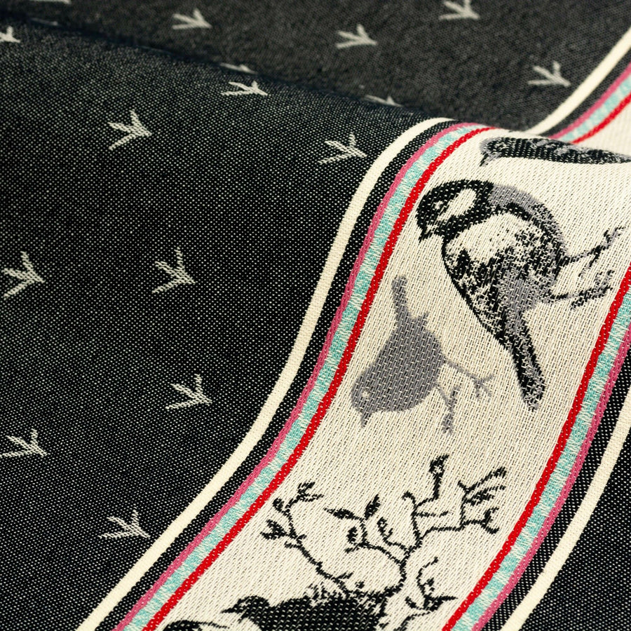 Tea Towel Birds Black