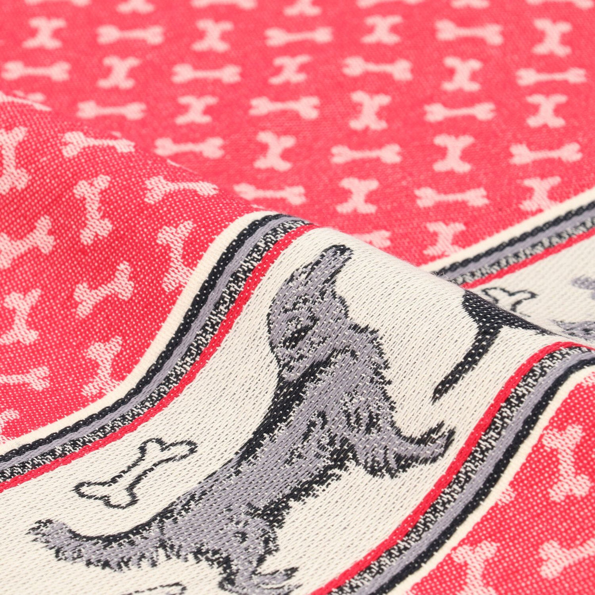 Tea Towel Dog Red