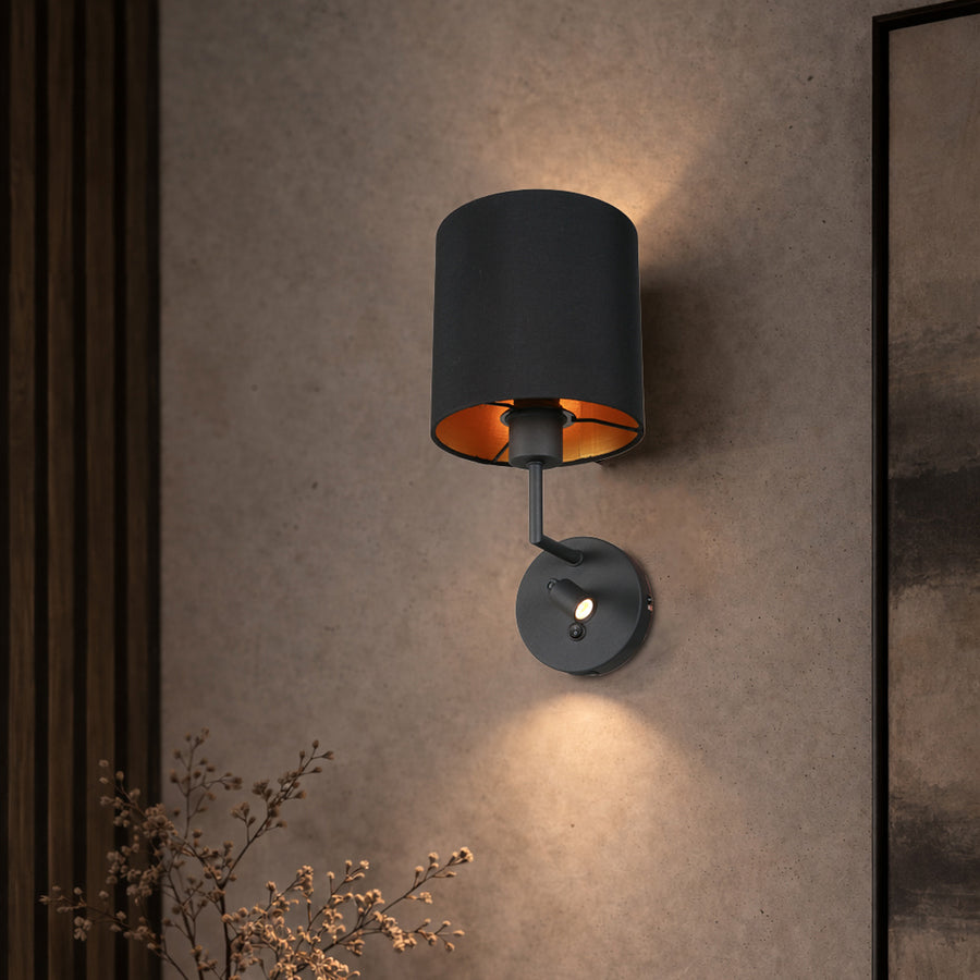 Wandlamp Noor 1562ZW Zwart