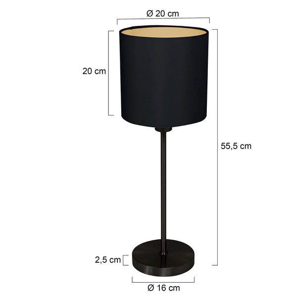 Tafellamp Noor 1363ZW Zwart
