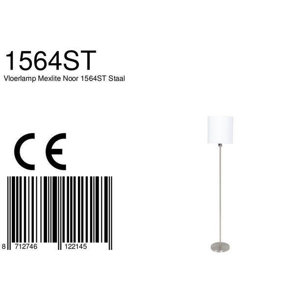 Vloerlamp Noor 1564ST Staal