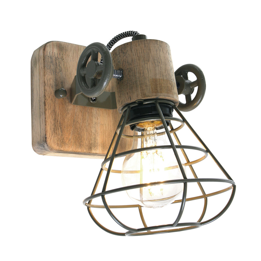 Groene wandlamp / spot geurnesey 1578g met e27 fitting