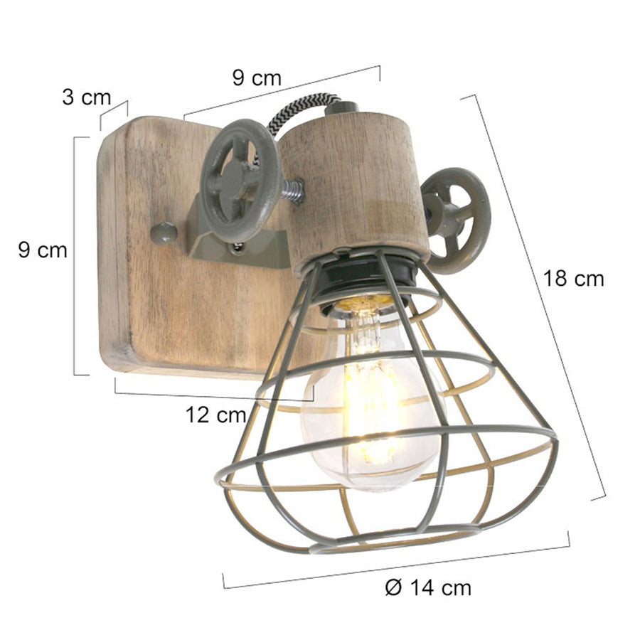 Groene wandlamp / spot geurnesey 1578g met e27 fitting