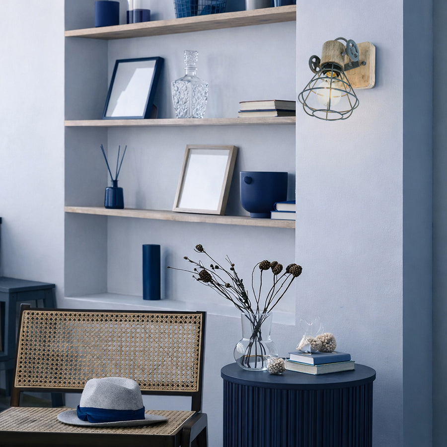 Grijze wandlamp / spot geurnesey 1578gr met e27 fitting