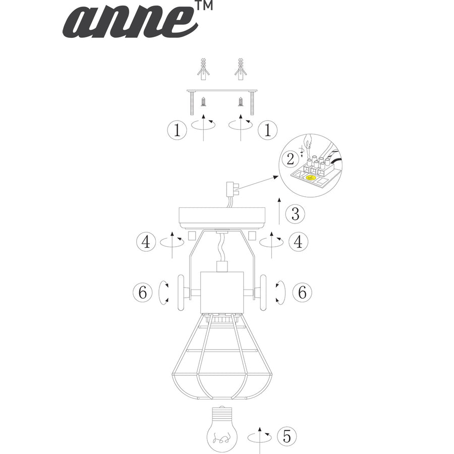 Grijze wandlamp / spot geurnesey 1578gr met e27 fitting