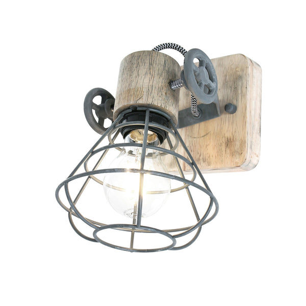 Grijze wandlamp / spot geurnesey 1578gr met e27 fitting