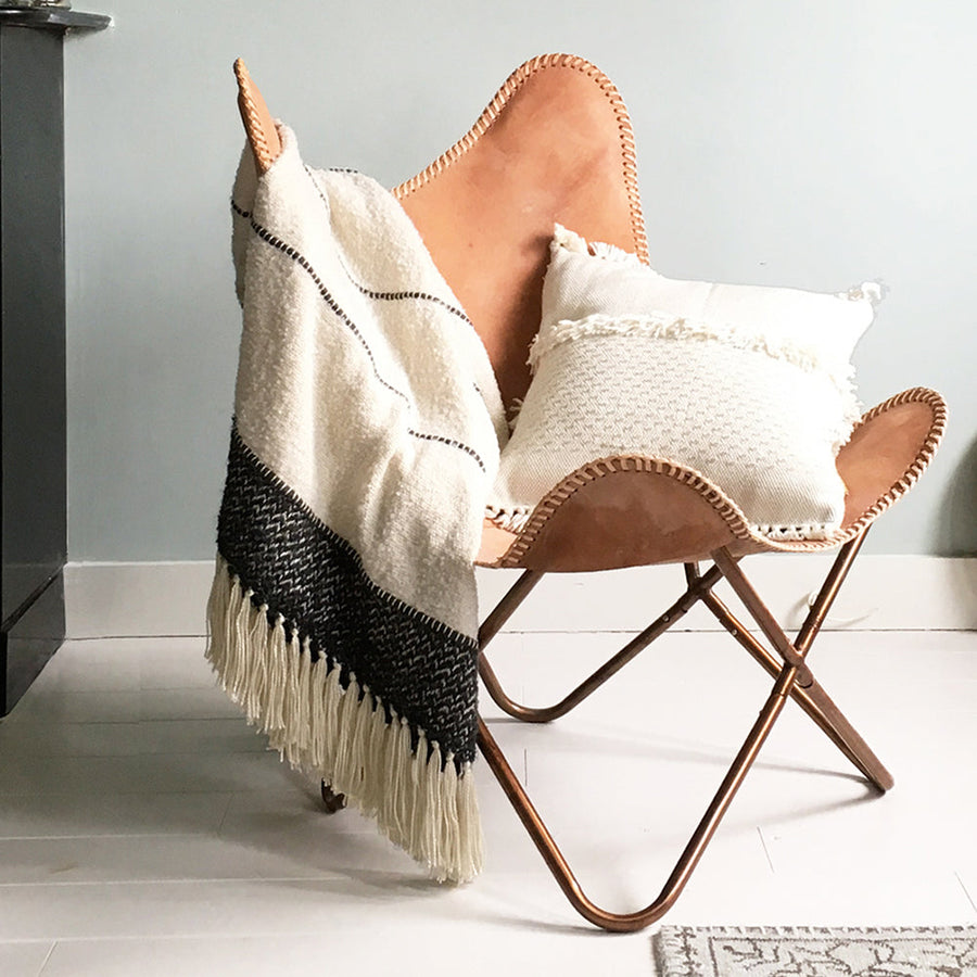 Malagoon plaid berber - wit - 125x150cm