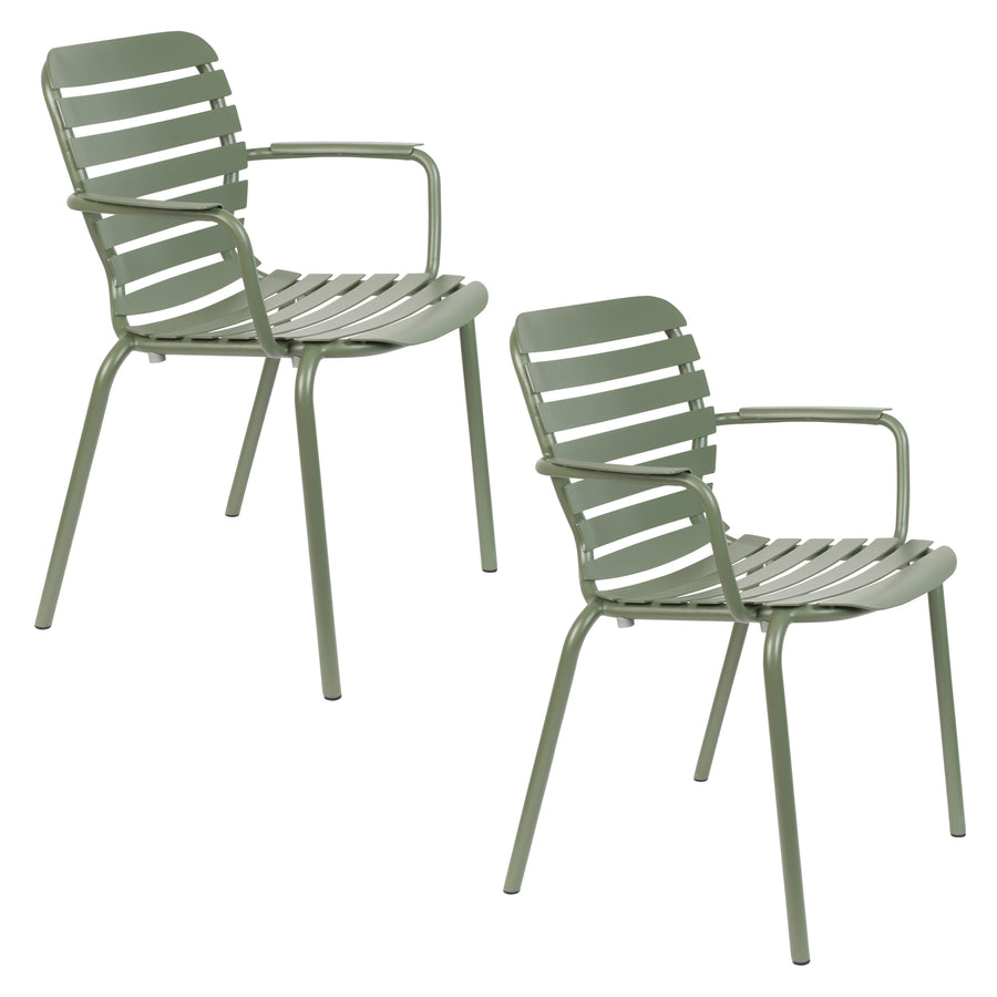 Tuinfauteuil Vondel Groen (set van 2)