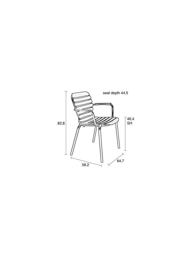 Tuinfauteuil Vondel Clay (set van 2)