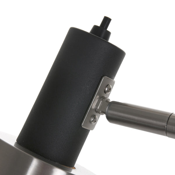 Vloerlamp fjorgard 1702zw - stoere 2-lichts lamp in zwart met metaal