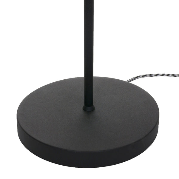 Vloerlamp fjorgard 1702zw - stoere 2-lichts lamp in zwart met metaal