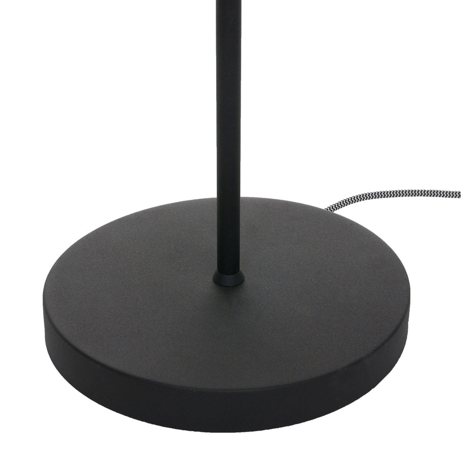 Vloerlamp fjorgard 1702zw - stoere 2-lichts lamp in zwart met metaal