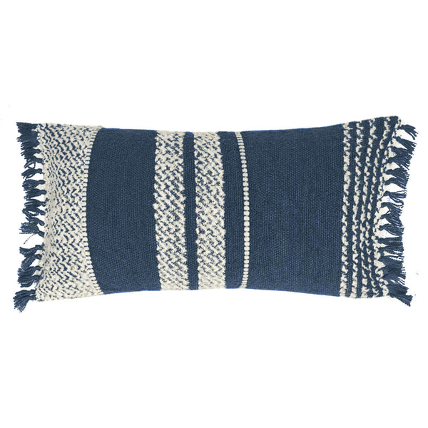 Malagoon sierkussen berber - donkerblauw - 35x60cm