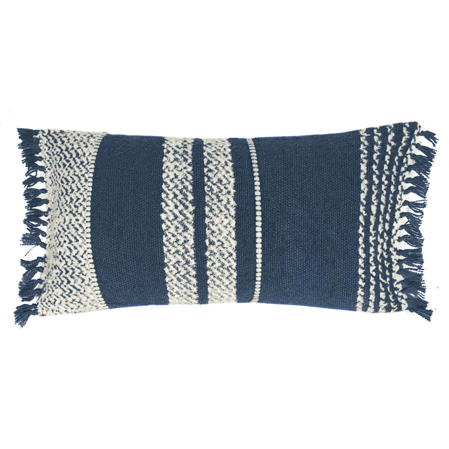 Malagoon sierkussen berber - donkerblauw - 35x60cm