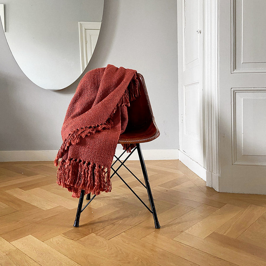 Malagoon plaid solid - vervaagd rood - 125x150cm