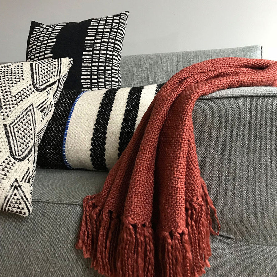 Malagoon plaid solid - vervaagd rood - 125x150cm
