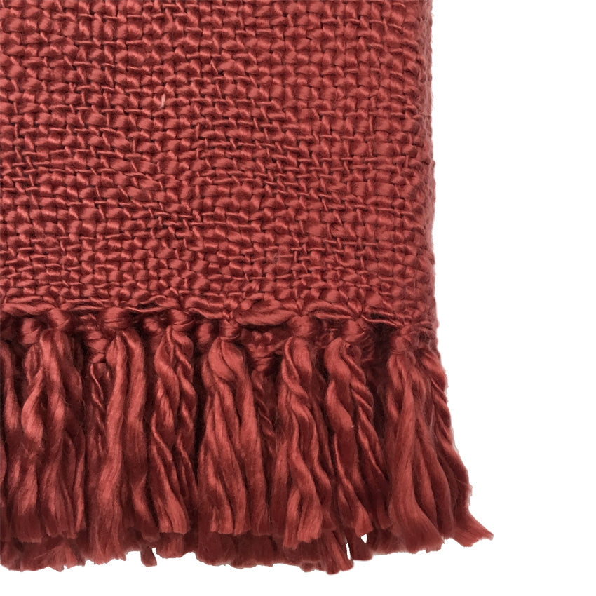 Malagoon plaid solid - vervaagd rood - 125x150cm